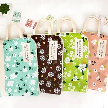 1 шт. 16227 и новые творческие продукты японская маленькая Цветочная сумка-тоут на молнии ткань Оксфорд водонепроницаемая сумка A4