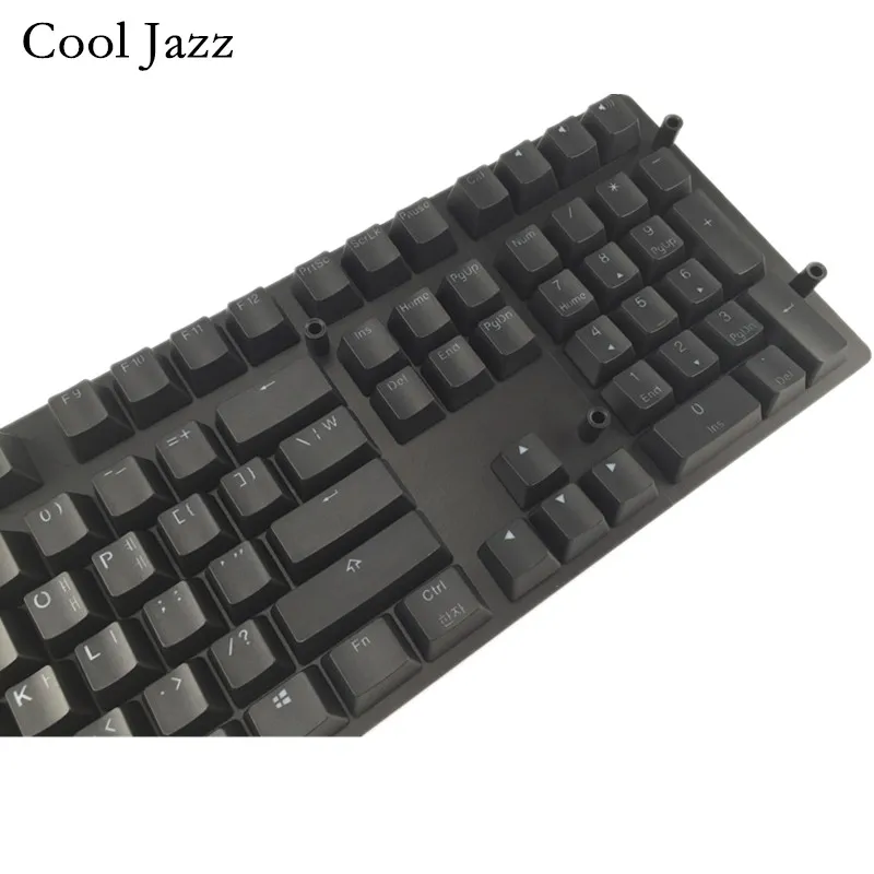 Крутая двойная черная Толстая клавиатура Jazz PBT ANSI Корейская раскладка 108 колпачки