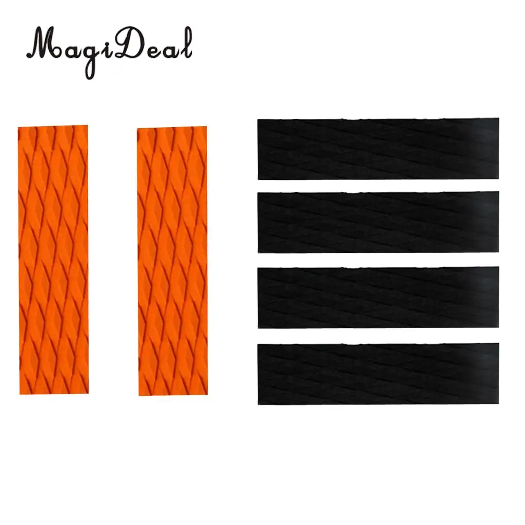 MagiDeal 6 Pieces Non-slip EVA Surf SUP Surfboard Skimboard Traction Pad Bar Grip Mat Water Sports Surfing Deck Grip Mat Pads