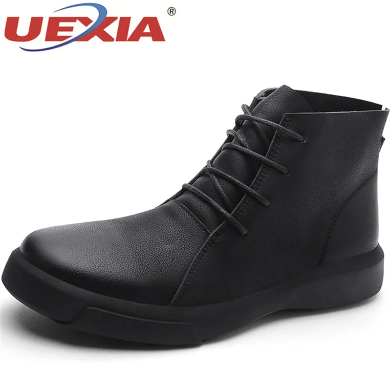 

UEXIA New Winter Shoes Men Ankle Boots 2018 New Snow Boots Cotton Plush Warm Fur Boots Masculino Botas Botte Hombre Casual Shoes