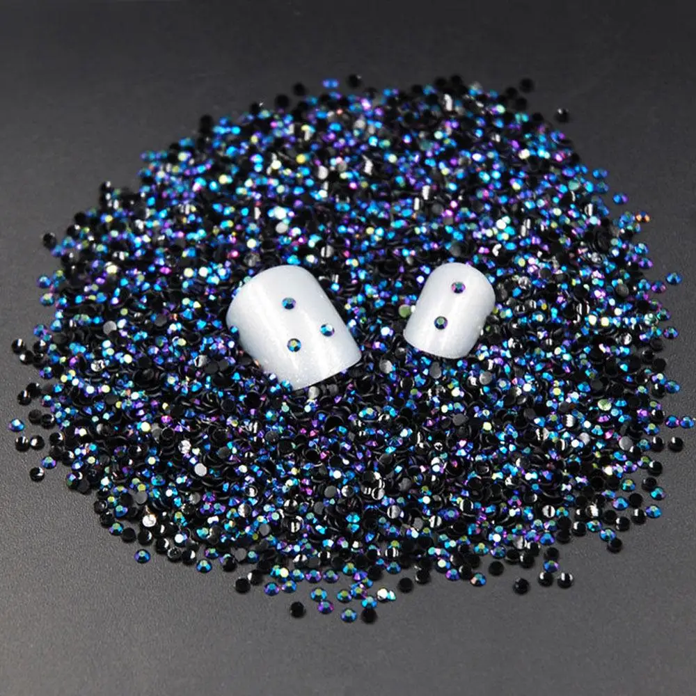 

2000PCS /1Bag Fashion New 2mm 3D AB Rhinestone Round Acrylic Nail Art Glitter Crystal Decorations Hot