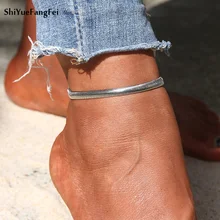 Мода цвет серебристый, Золотой Цвет простая цепочка ножные браслеты с цепочкой летние босиком украшение для сандалий браслеты на ногу для Для женщин бижутерия для ног