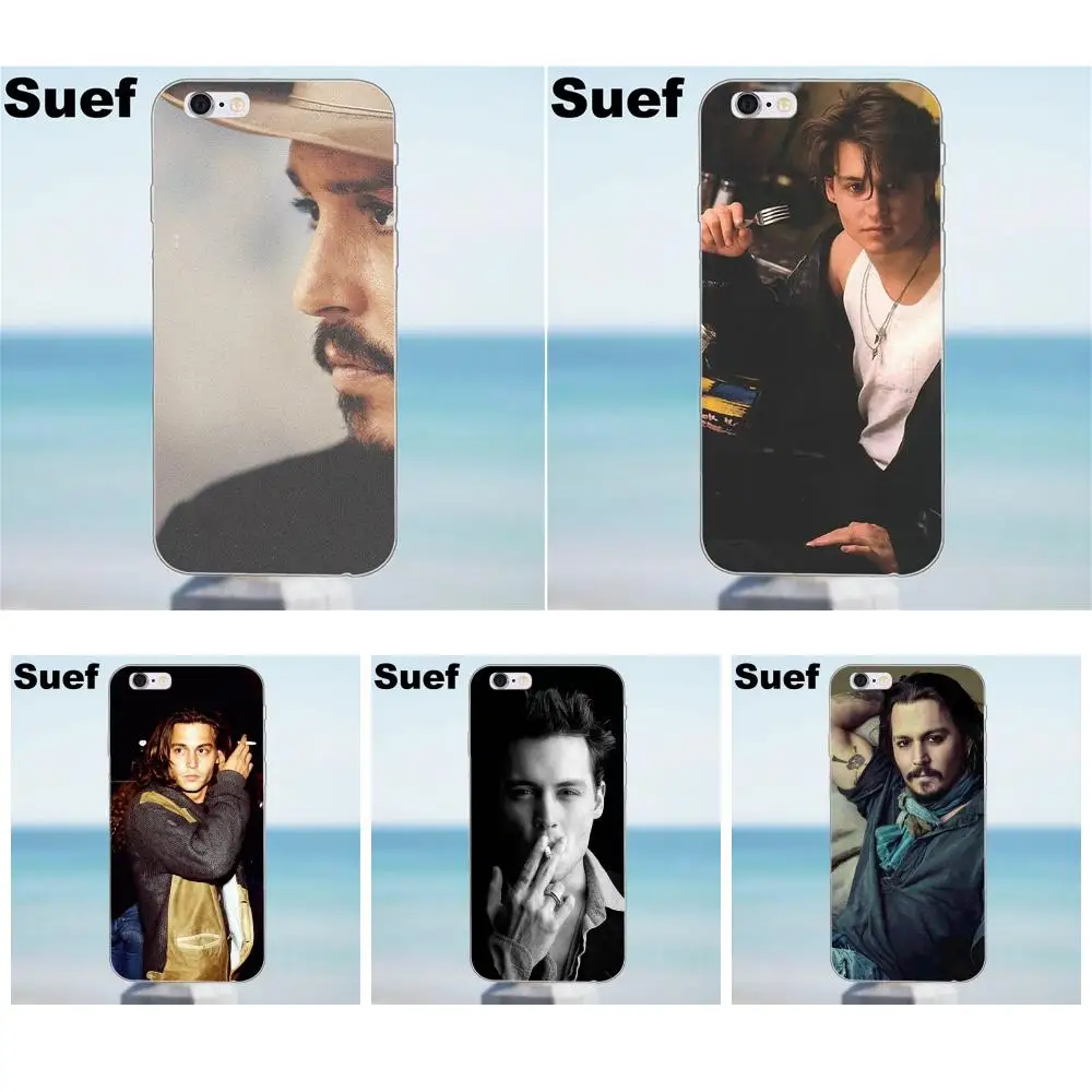 

TPU Art Cover Case Surper Star Johnny Depp For iPhone X 4 4S 5 5S 5C SE 6 6S 7 8 Plus Samsung Galaxy J1 J3 J5 J7 A3 A5 2016 2017
