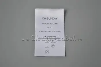 

Clothing satin print label, customized logo, satin label, print label, lower MOQ, high quality clothing label