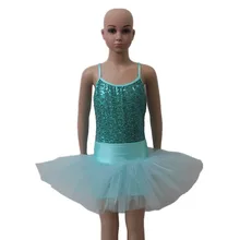 Балетные пачки светло-голубого цвета для девочек; лиф с блестками; ночное трико танцевальный костюм для выступлений