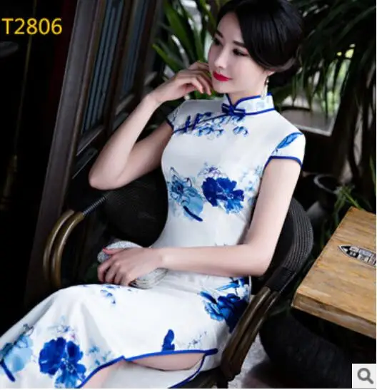 Новое поступление синий китайский Для женщин Silk Rayou Холтер Cheongsam Мини Qipao платье павлин Размеры размеры s m l xl XXL Бесплатная доставка