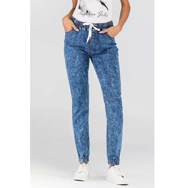 Летние популярные новые джинсы с высокой талией в виде снежинок, модные повседневные женские брюки, обтягивающие Стрейчевые штаны, популярные свободные женские джинсы