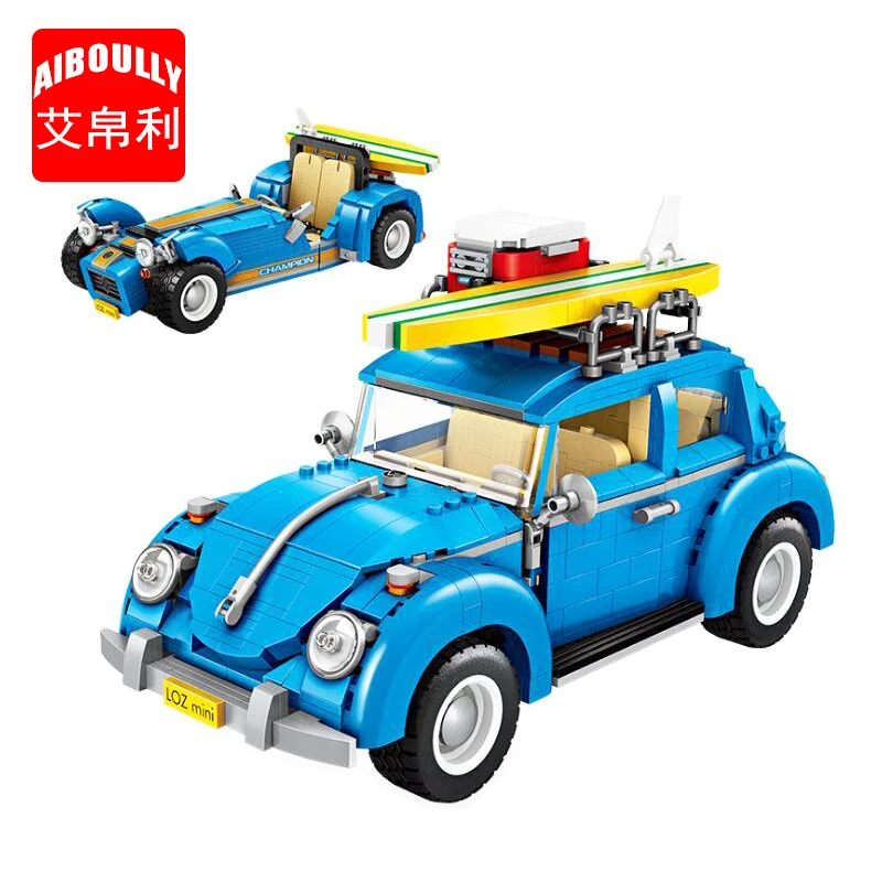 

AIBOULLY 1114 Mini Blocks Technic Mini City Car Model Building Bricks Vehicle Racing Car Assembly Toys For Children LOZ