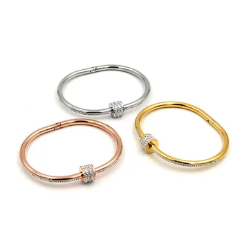 

Punk Titanium Stainless Steel heart Adjustable Open Stainless Steel Bracelet For Women Adjust size Bracelets & Bangles