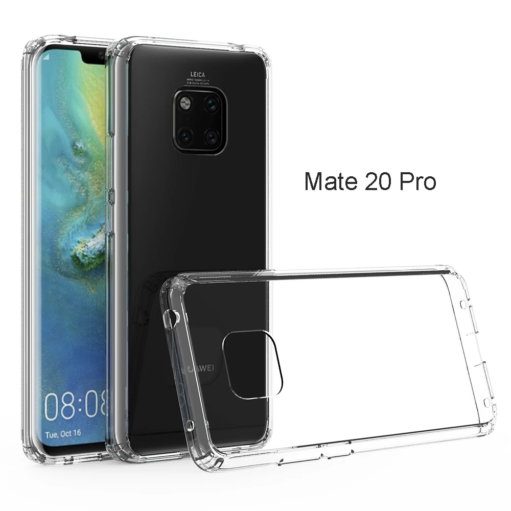 Для huawei mate 30 Pro Чехол 20 X Lite P20 P30 nova 5 ударопрочный Прозрачный Жесткий Тонкий чехол для телефона