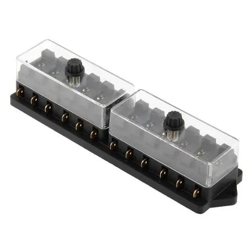 

12-channels fuses box fuse holder for car fuse flat plastic 1-32V Universal