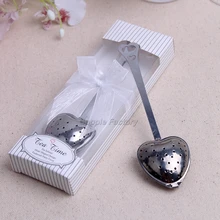 100 шт./лот практические сердце Форма Нержавеющая сталь Чай Infuser Ложка фильтр круче душем Чай фильтр инструмент