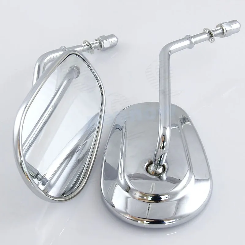 2x Aluminum Chrome Motorcycle Driving Mirror Rearview side Fit For Harley XL 1200 883 4276 2
