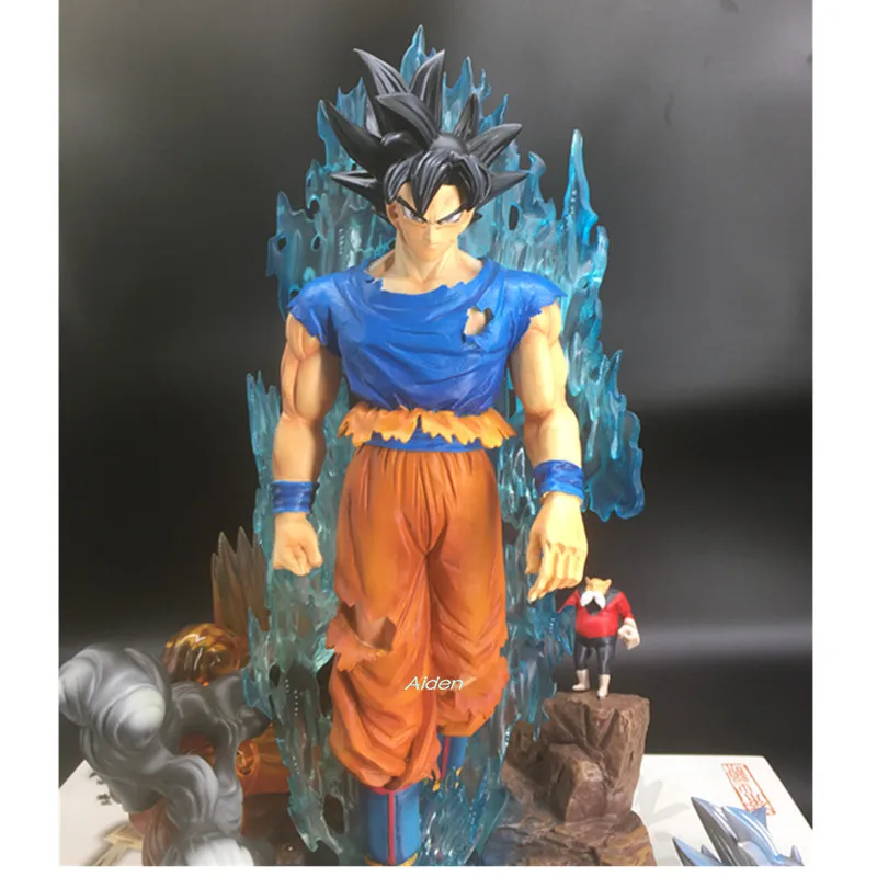 1" Dragon Ball Z статуя Migatte без Gokui бюст Сон Гоку полный Длина Портрет с светодиодный свет анимационная фигурка GK Ящик для игрушек 30 см B621