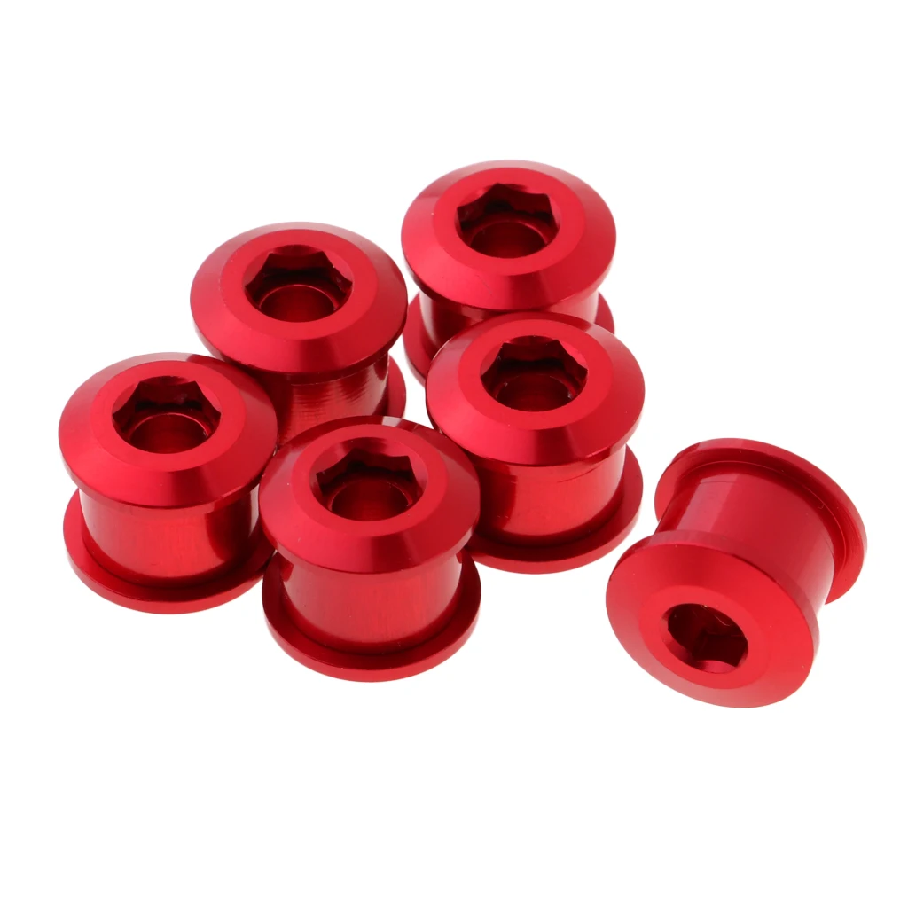 6PCS 7075 Aluminum Alloy CNC Bicycle Chainring Screws Bolts for Road Bike MTB Bicycle