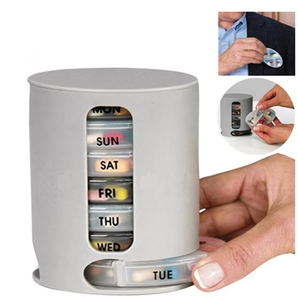 7 Days Pill Organizer Pro Storage Case Compact Organize Mini Pills