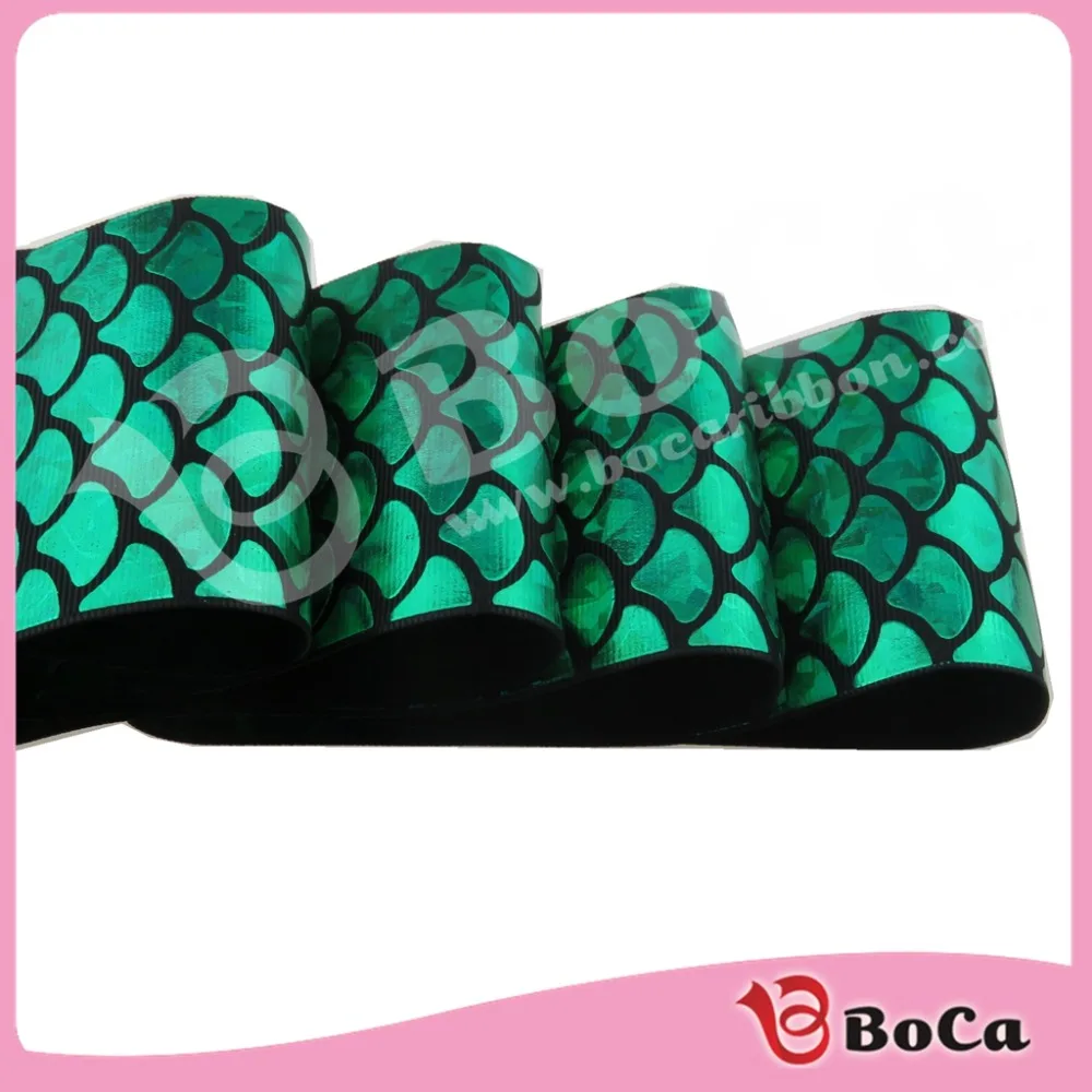 

Free shipping 100 yard 3"75mm green glass diamon scale grosgrain ribbon,New product