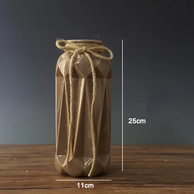 Модные вазы оригами, Керамическая Настольная Ваза, украшение дома, ваза в европейском стиле, сушеная ваза для цветов, домашнее свадебное украшение - Цвет: D1