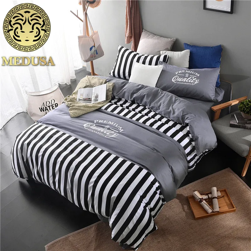 Us 58 41 Off Medusa Boho Fine Cotton Chevron Bedding Duvet Cover Bed Sheet Pillow Cases 4pcs Linen Set King Queen Size Brushed Soft In