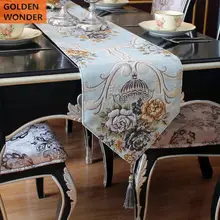 European Modern Simple Home Decoration Table Runner Bed Runner Chenille Fabric High Grade New Design modern european landscape design