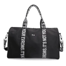 

Letter Women Gym Bag Black Fitness Yoga Handbag New Training Sports Shoulder Bag For Female
