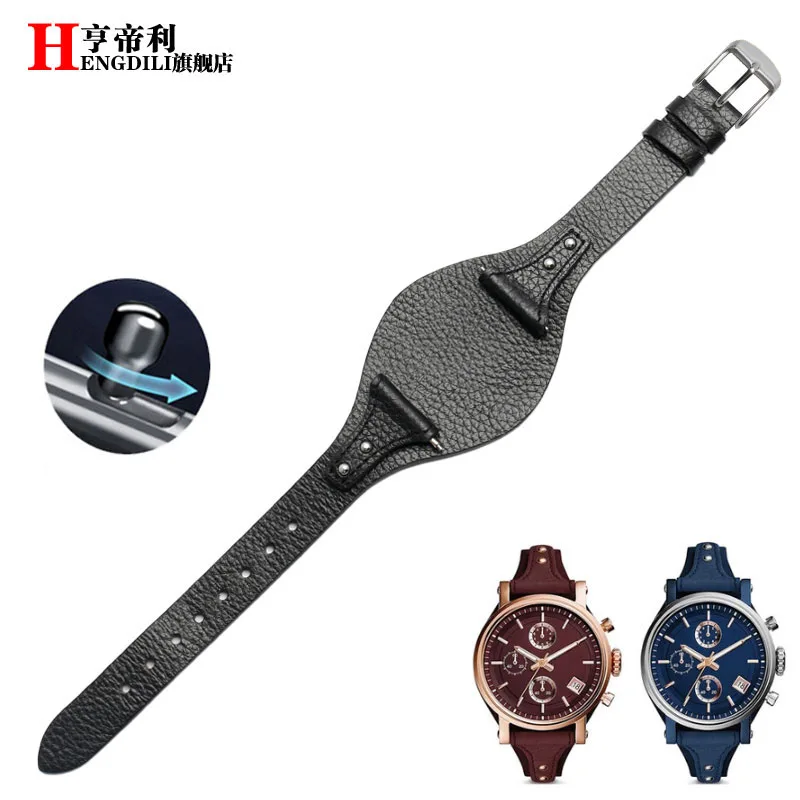 Elegant Genuine Leather Quick Release Watch Strap - 18mm Women's Band Accessory