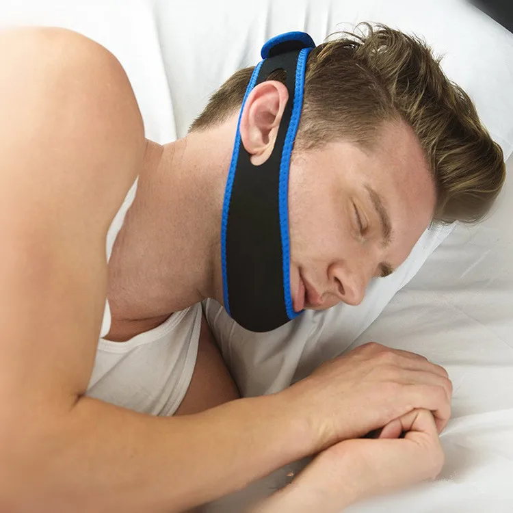 Image Stop Snoring Chin Strap Anti Snore Chin Strap Snore Belt Sleep Support Anti Apnea Jaw Solution