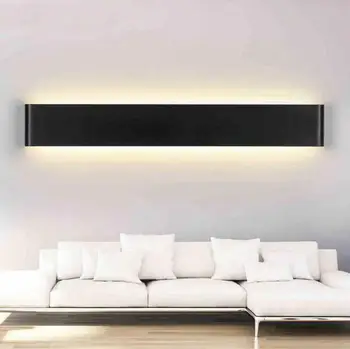 

Adeeing Creative Modern Minimalist Aluminum LED Wall Lamp Bedside Hallway Bathroom Mirror Light,30W White
