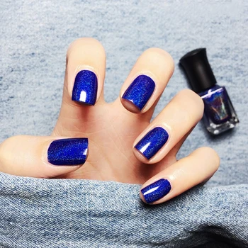 

MYDANCE 6ml Long Lasting Nail Polish Holographic Blue Series Normal Varnish No need lamp B022 or B029 1 bottle/lot NEW ARRIVAL