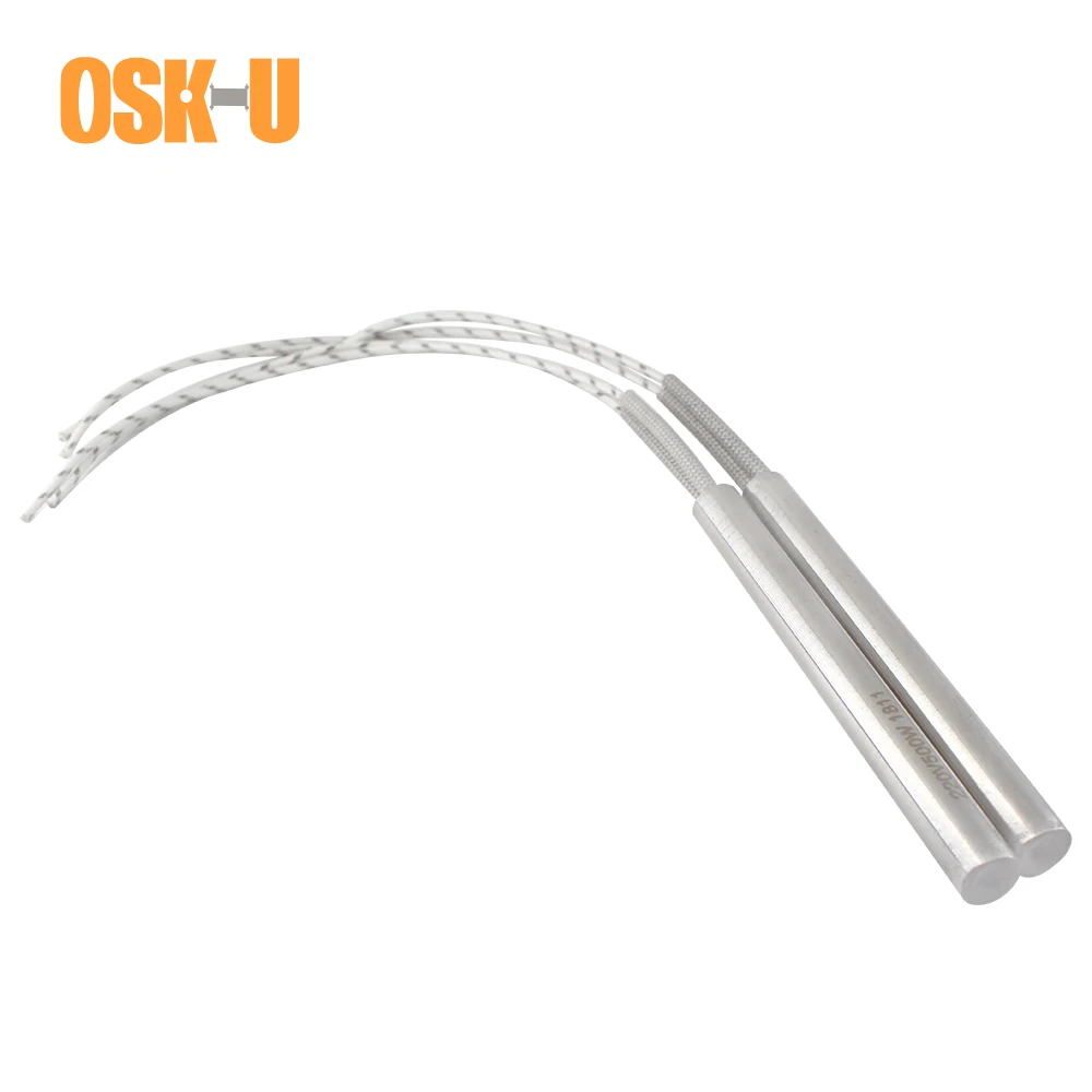 

2PCS Cartridge Heater Element 220V 9.5mm Tube Diameter Stainless Steel Electric Tubular Heating Element for Household Appliance