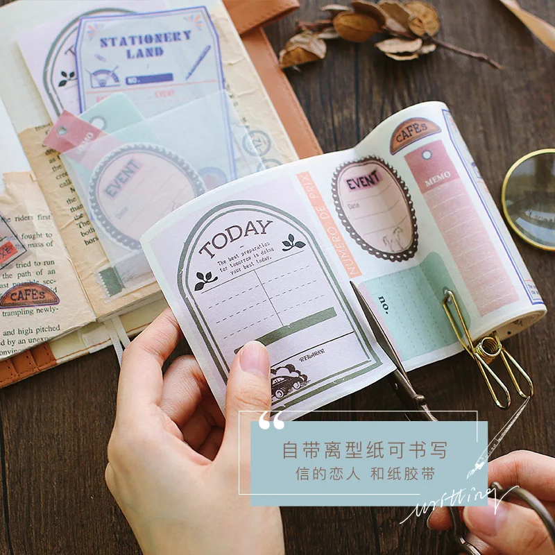 Винтажные Примечания сетка клейкая лента для декорации Washi DIY планировщик