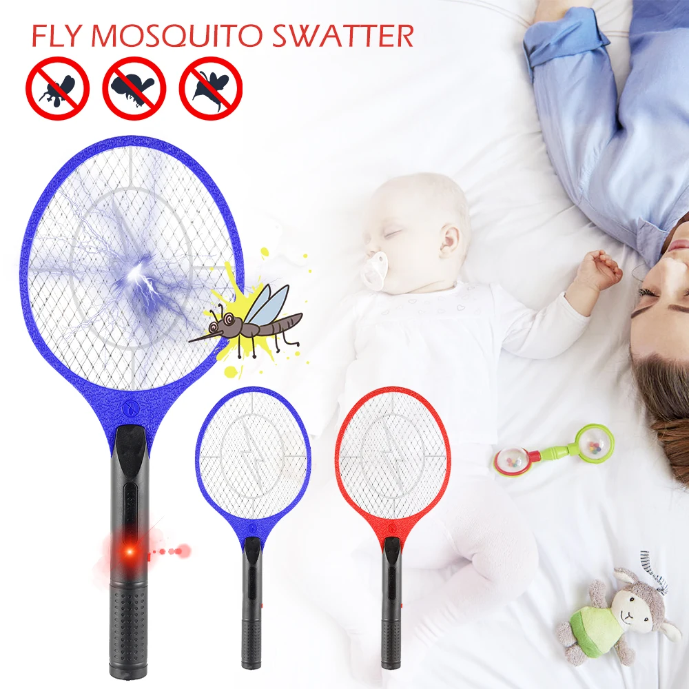 

NEW Electric Mosquito Swatter Anti Mosquito Fly Repellent Bug Insect Repeller Reject Killers Pest Reject Racket Trap Home Tool