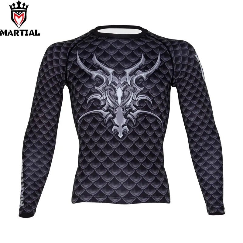 Martial: Guardian of Dragon Rashguard боксерская Рашгард компрессионная рубашка для тренажерного
