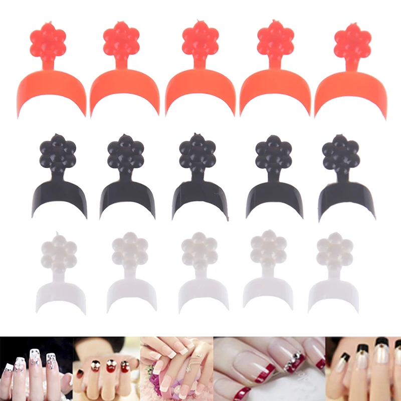 

500*French Nail Tips Armor False Nail Art Tips Fake Nails Edge Armor Fashion French Guide UV Gel Decoration Tip White/Black/Red