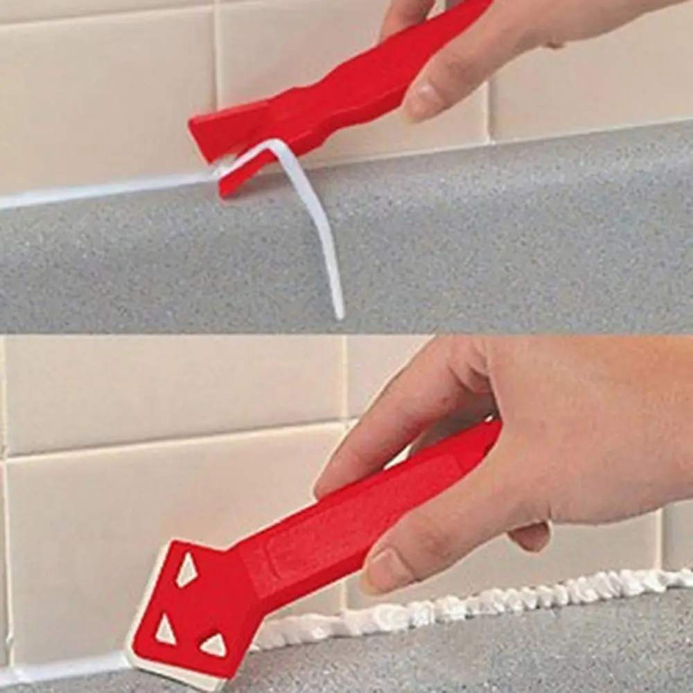 

2 Pcs/set Silicone Glass Cement Scraper Caulking Finishing Sealant Grout Remover Tool Spreader Spatula Squeegee