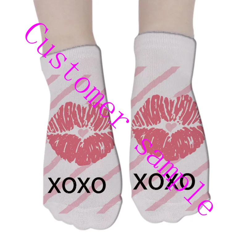 Factory Personalized Custom Made Socks 3D Printed Men/Women Cotton Short Socks DIY Custom Design Funny Casual Low Ankle Socks