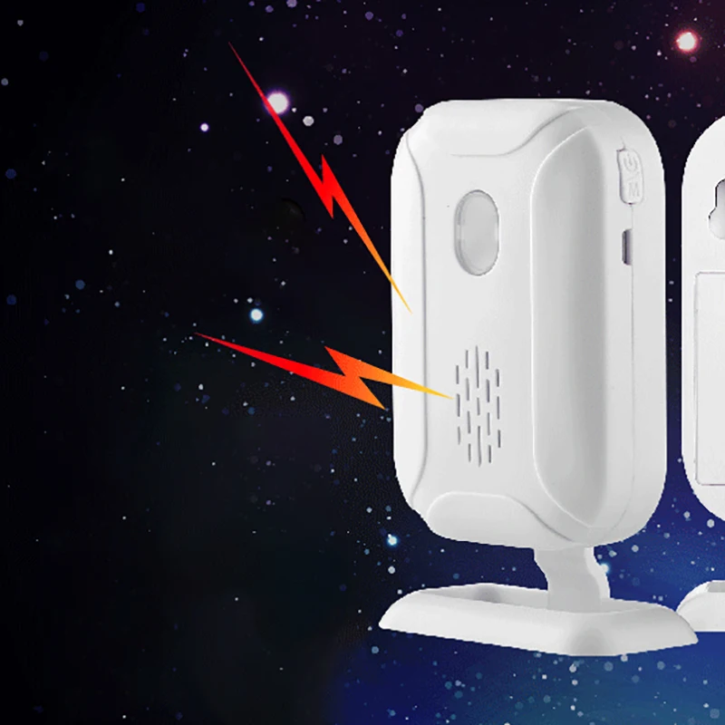 

Wireless Anti-Theft Alarm System Human Body Induction Infrared Sensor Alarm Door Entry Doorbell Motion Detector Doorbell