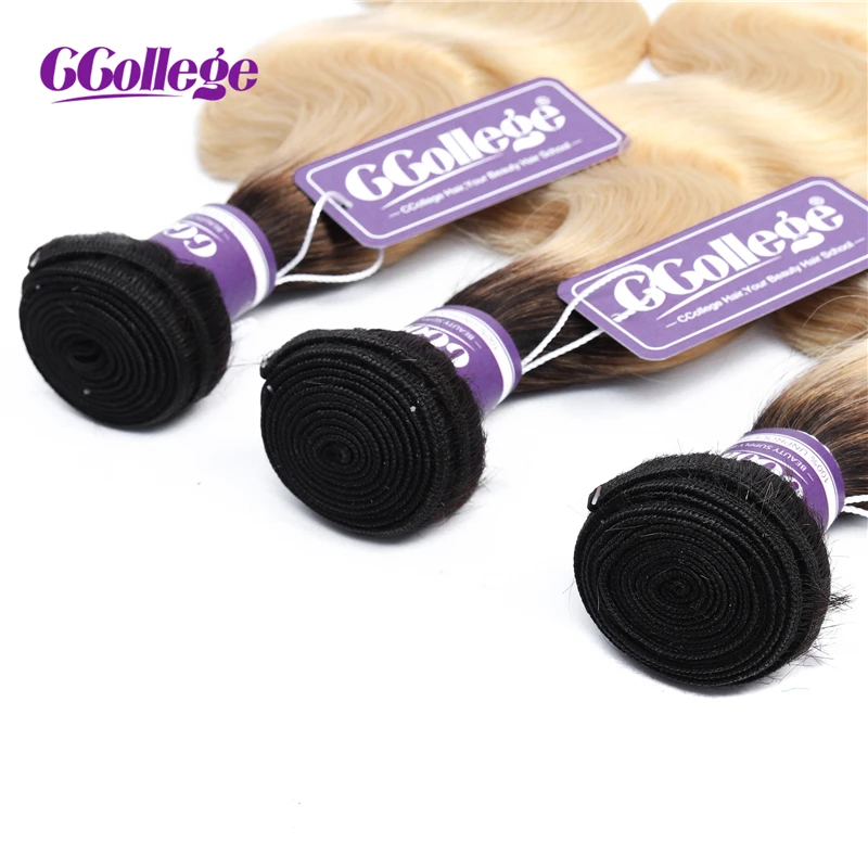 Ombre Hair 3 Bundles and Closure 2 Tone Dark Roots 1B/613 Ombre Blonde Brazilian Body Wave Remy Human Hair Bundles with Closure Ombre Hair 3 Bundles and Closure 2 Tone Dark Roots 1B/613 Ombre Blonde Brazilian Body Wave Remy Human Hair Bundles with Closure