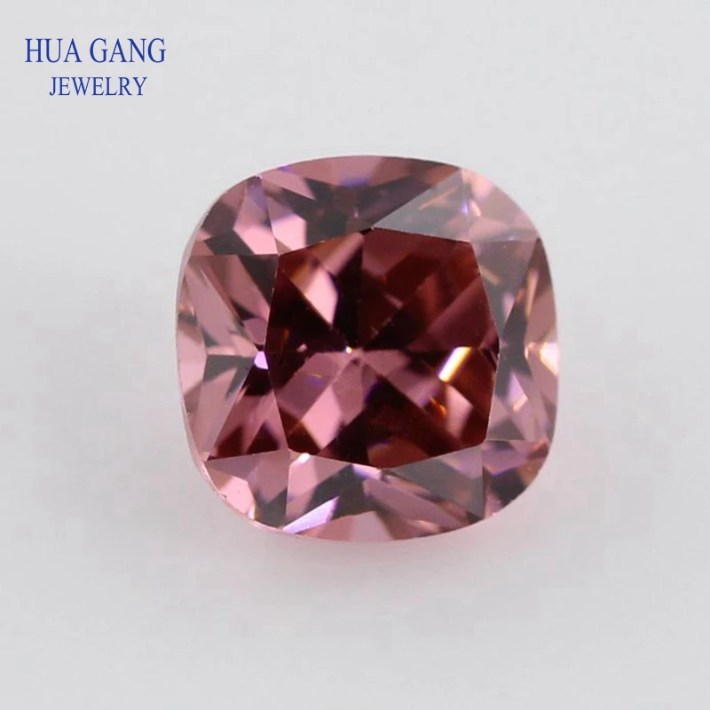 

3x3~12x12mm Rhodolite Cushion Cut Shape Loose CZ Stone Beads Brilliant Cut 5A Synthetic Gems Cubic Zirconia For Jewelry