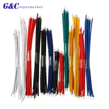

130pcs/Lot Tin-Plated Breadboard Jumper Cable Wire5 8 10cm 24AWG For Arduino 6 Colors Flexible Two Ends PVC Wire Electronic