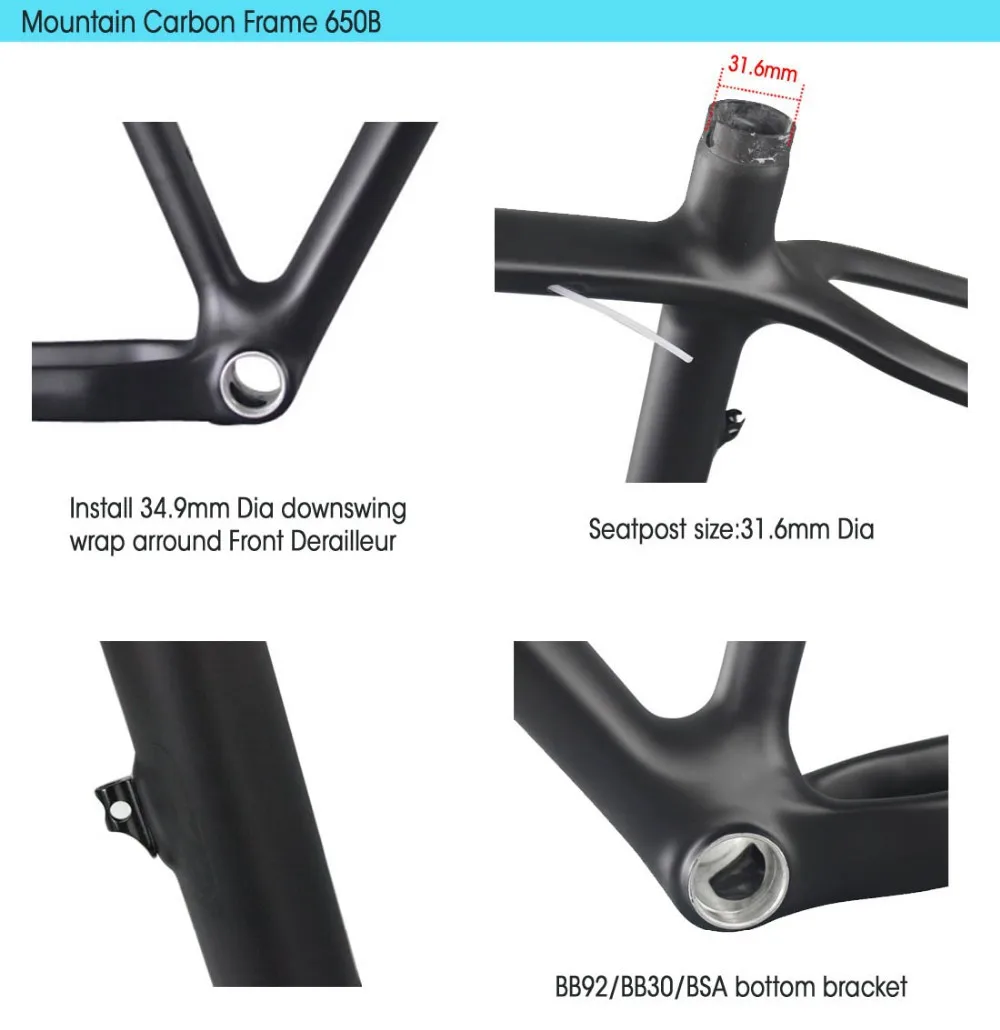 Flash Deal ICAN Full Carbon frame 650b 27.5er mountain bike frame 142x12 135x9 rear axle BB92 mtb carbon bike frame XT275 6 Flash Deal ICAN Full Carbon frame 650b 27.5er mountain bike frame 142x12 135x9 rear axle BB92 mtb carbon bike frame XT275 6