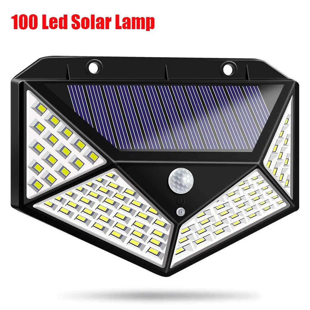 

Solar Lights Outdoor Motion Sensor Security Solar Power Lights 100 LED Waterproof Wireless Wall Lights With 3 Intelligent Modes