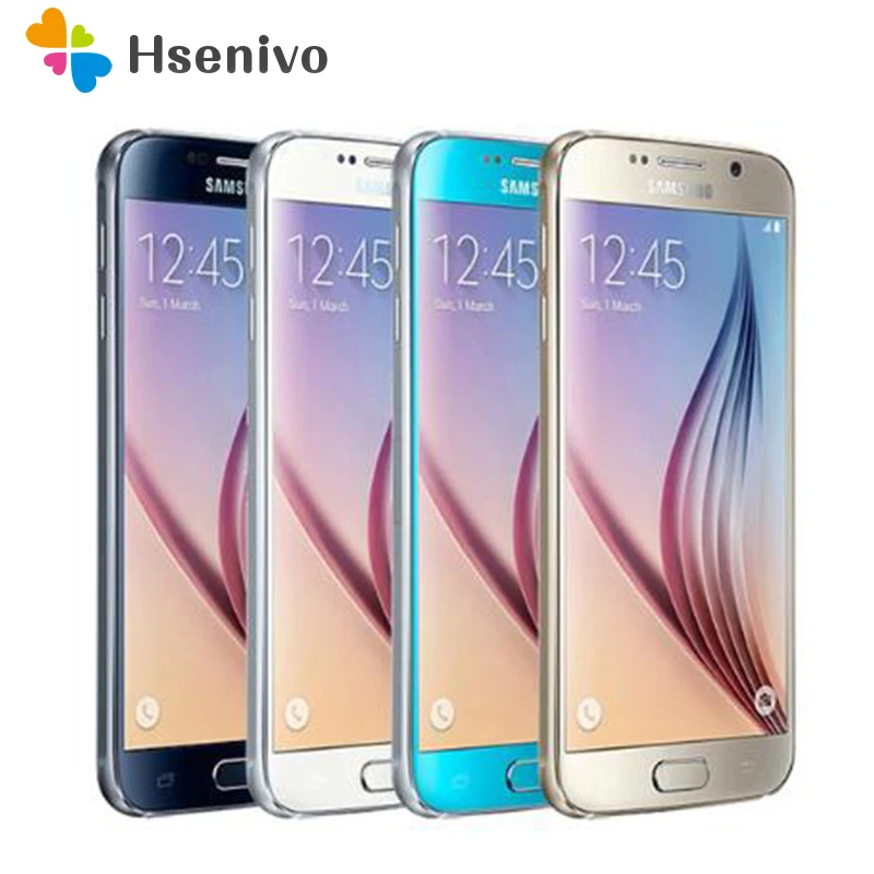 100% разблокирована samsung Galaxy S6 G920 4 г пусть мобильные телефоны Octa Core 5,1 дюймов 16MP, 3 Гб оперативной памяти, Оперативная память 32 GB Встроенная