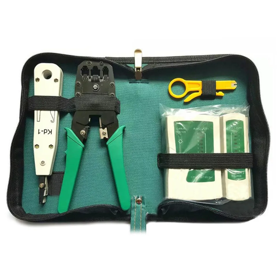 

5pcs/Set Network Ethernet Cable Tester RJ45 Kit Crimper Crimping Tools Punch Down RJ11 Cat6 Wire Detector