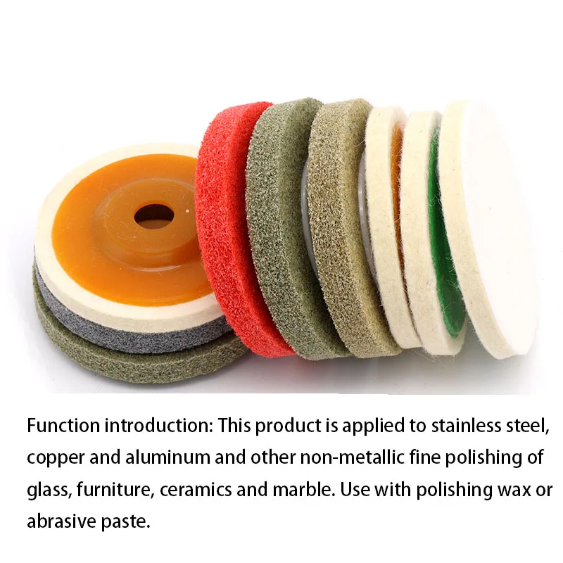 

3pcs 100mmX16mmX10mm nylon polishing wheel wool polishing pad angle grinder wheel felt polishing pad