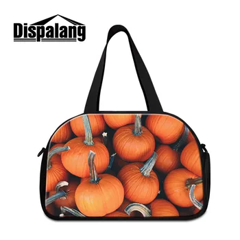 

Dispalang Women Traveling Shoulder Bag Pumpkin Large Capacity Travel Hand Luggage Bag Clothes Organizer Halloween Duffle Bag