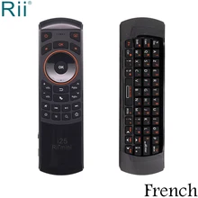 Rii i25 Французская клавиатура Мини 2,4 ГГц Беспроводная клавиатура Air mouse с ИК-функцией для Android tv Box/мини-ПК/ноутбука