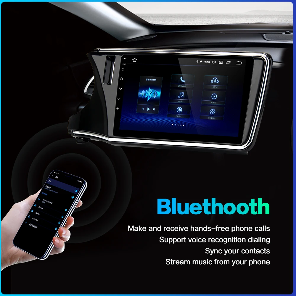 Flash Deal 10.2" IPS Screen Android 9.0 Radio Car 1 Din for Honda City 2015 2016 2017 GPS 1080P Video DSP Left Right Hand Drive LHD RHD 3