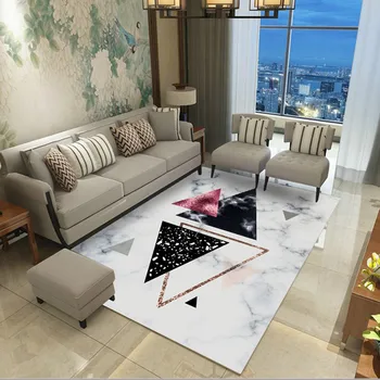 

Nordic Style Geometric Marble Pattern Carpets for Living Room Rug Coffee Table Yoga Floor Mat Bedroom Bedside Rectangle Blanket