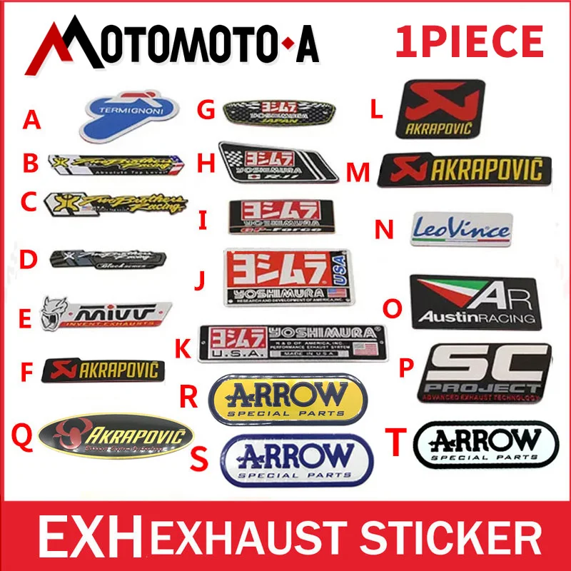 

CBR ttr 250cc 400cc AKRAPOVIC Aluminium Heat-resistant Motorcycle Exhaust Pipes Decal Sticker Scorpio Yoshimura Sticker
